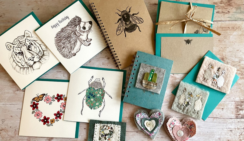 Range of beautiful handcrafted stationery from The Surrey Studio, Chiddingfold - one of Sensiful's suppliers.
