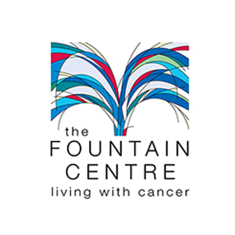 The Fountain Centre logo.  Living with Cancer.